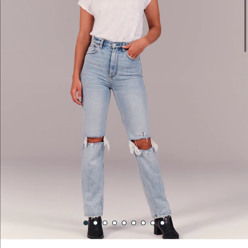 90s ultra high rise straight jeans